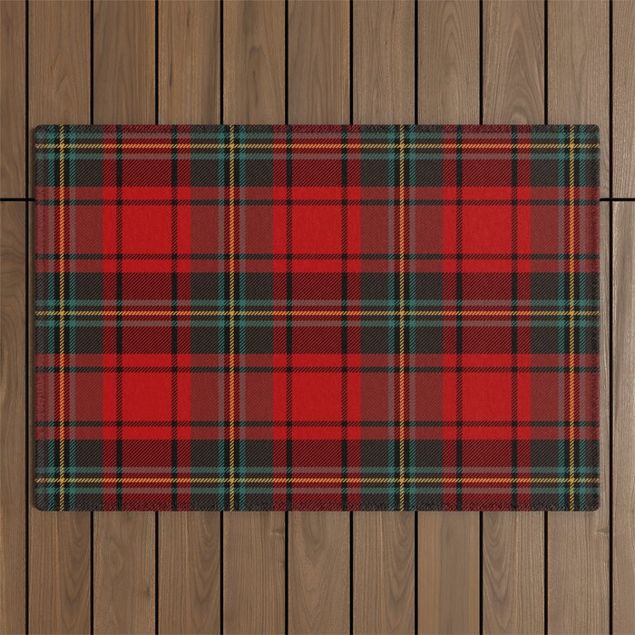  Christmas Tartan Plaid Outdoor Rug Gallery Image 1
