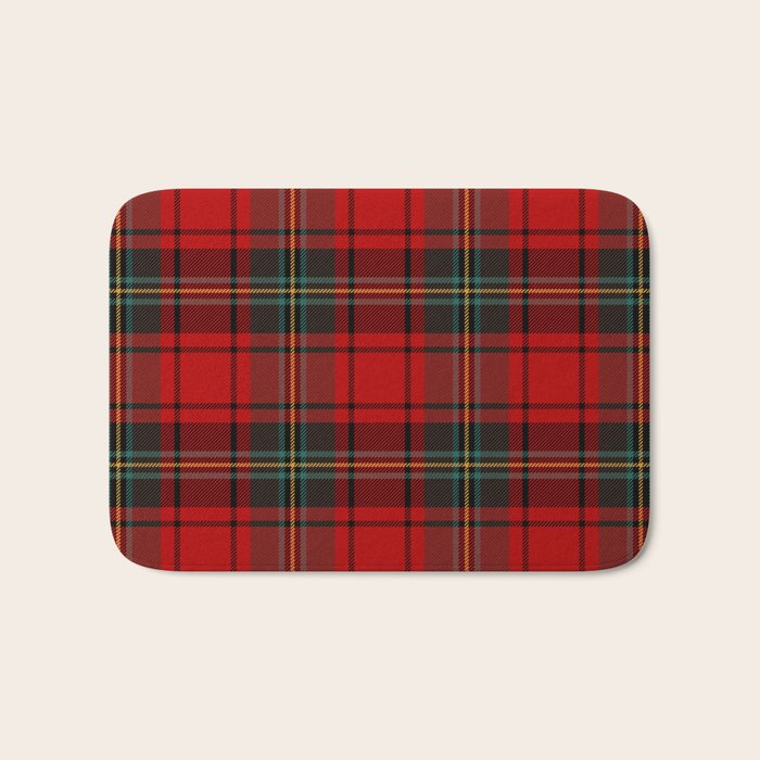  Christmas Tartan Plaid Bath Mat Gallery Image 1