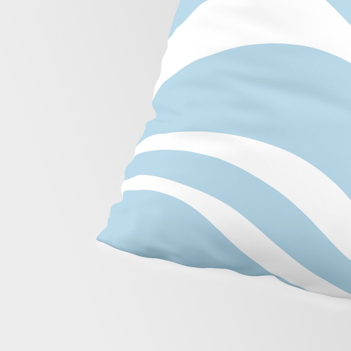 Retro Modern Liquid Swirl Abstract Pattern in Baby Blue and White Pillow Sham Gallery Image 4