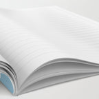 Retro Modern Liquid Swirl Abstract Pattern in Baby Blue and White Notebook Gallery Image 2