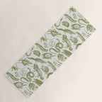 Reptiles and Amphibians Vintage Chic Monochromatic Pattern  Yoga Mat Gallery Image 1