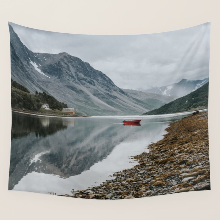 Norway I - Landscape and Nature Photography Wall Tapestry Gallery Image 1