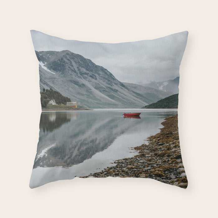 Norway I - Landscape and Nature Photography Throw Pillow Gallery Image 6