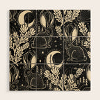 Jackalope - black and cream  Wood Wall Art Gallery Image 1