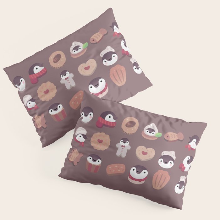 Cookie & cream & penguin - brown  pattern Pillow Sham Gallery Image 3