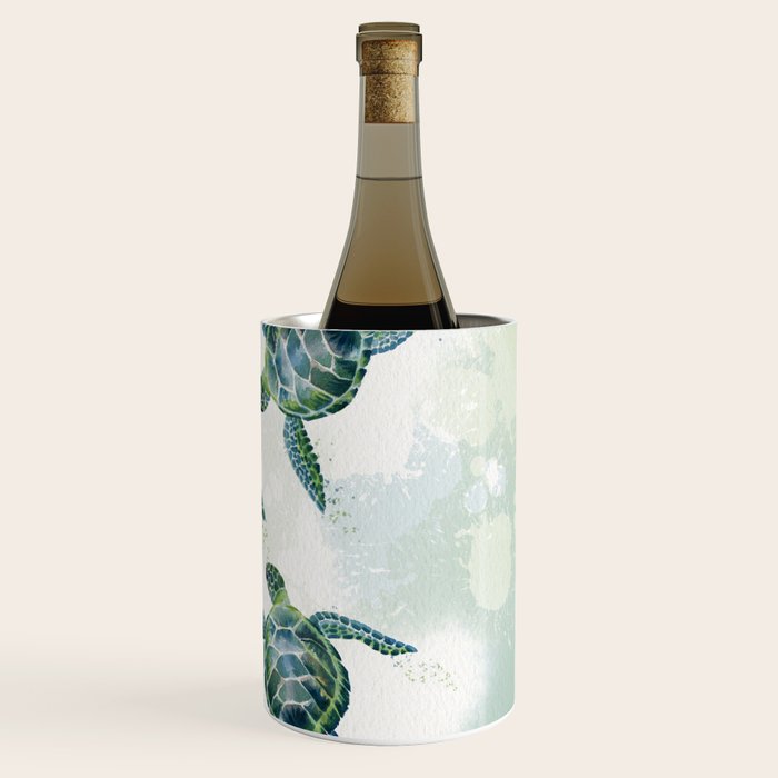 Swimming Together 3 - Sea Turtle  Wine Chiller Gallery Image 3
