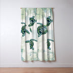 Swimming Together 3 - Sea Turtle  Window Curtain Gallery Image 3