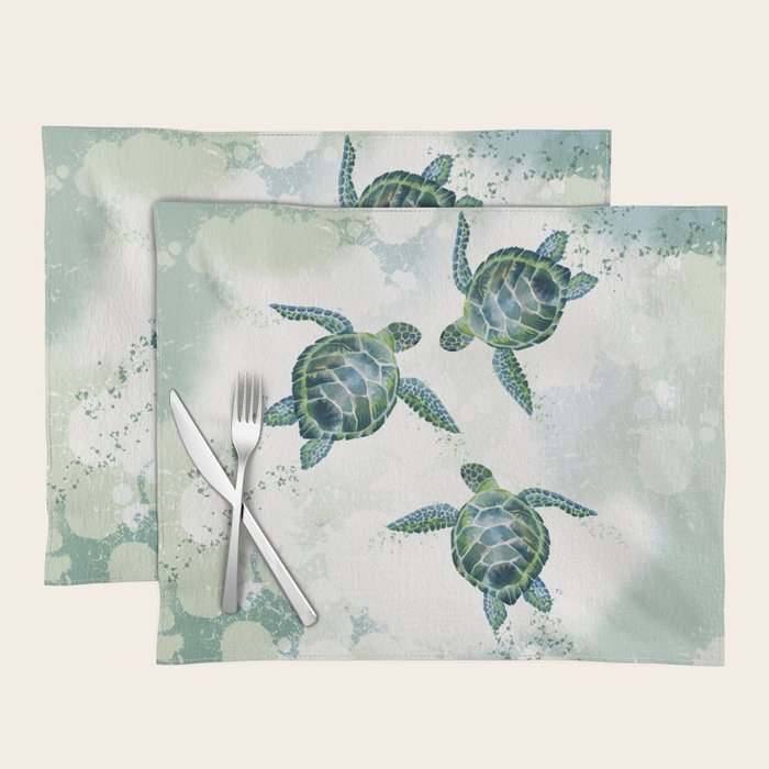 Swimming Together 3 - Sea Turtle  Placemat Gallery Image 1