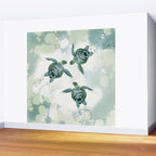 Swimming Together 3 - Sea Turtle  Wall Mural Gallery Image 2