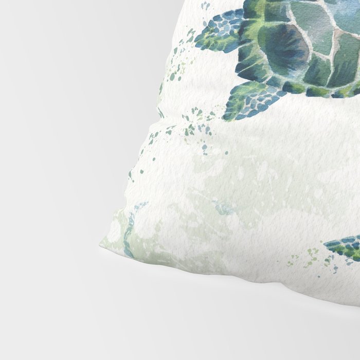 Swimming Together 3 - Sea Turtle  Pillow Sham Gallery Image 4
