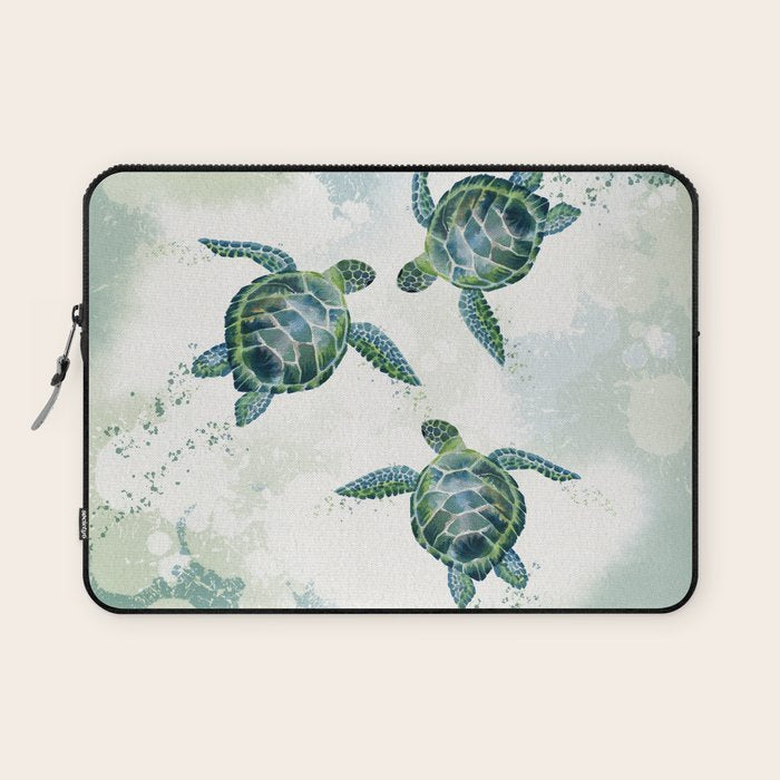 Swimming Together 3 - Sea Turtle  Laptop Sleeve Gallery Image 1