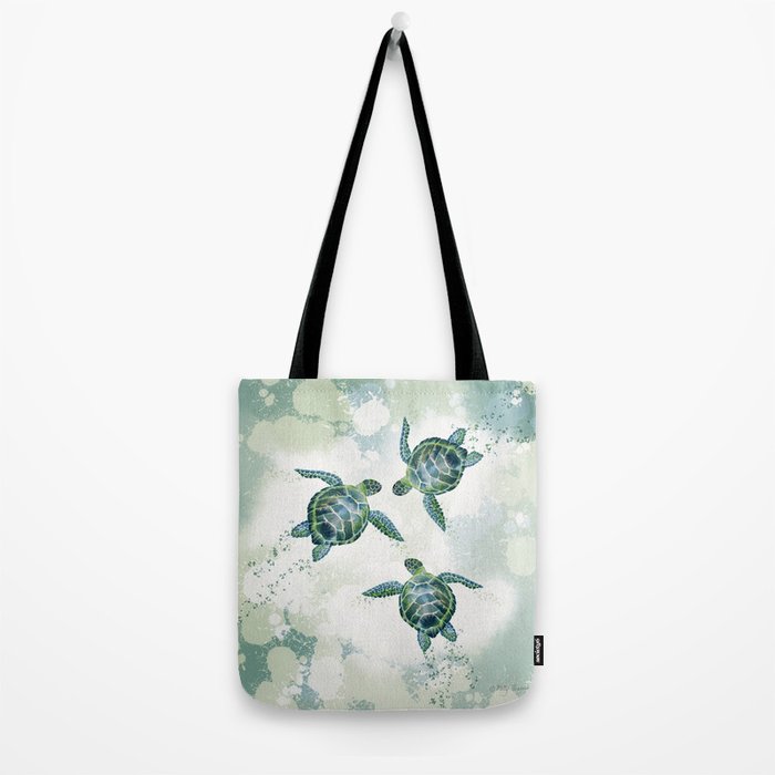 Swimming Together 3 - Sea Turtle  Tote Bag Gallery Image 2