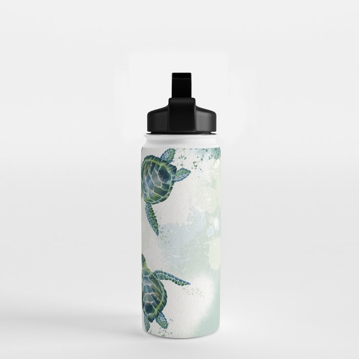 Swimming Together 3 - Sea Turtle  Water Bottle Gallery Image 2