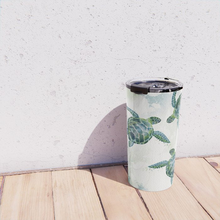 Swimming Together 3 - Sea Turtle  Travel Mug Gallery Image 4
