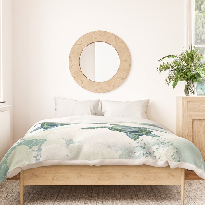 Swimming Together 3 - Sea Turtle  Duvet Cover Gallery Image 3