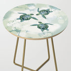 Swimming Together 3 - Sea Turtle  Side Table Gallery Image 2