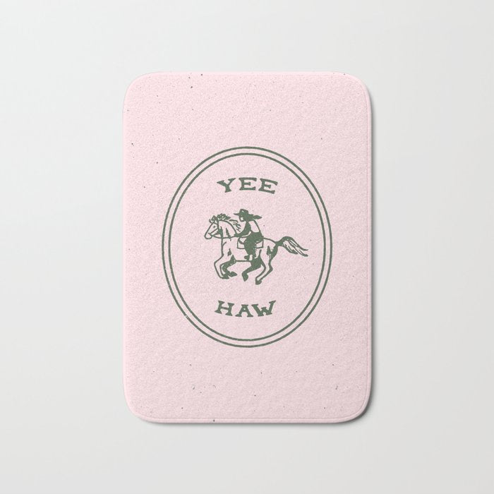 Yee Haw in Pink Bath Mat Gallery Image 1