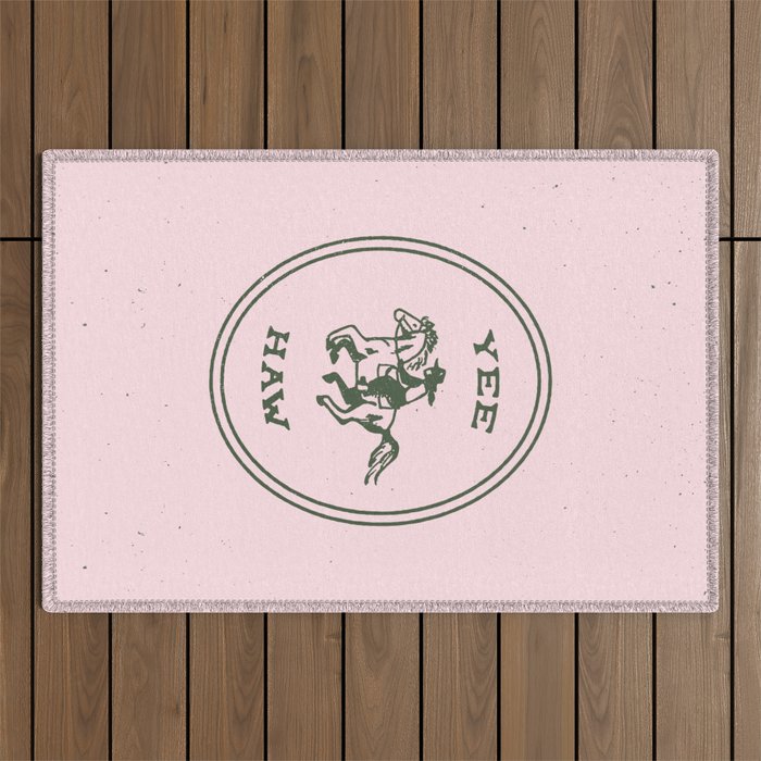 Yee Haw in Pink Outdoor Rug Gallery Image 1