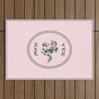 Yee Haw in Pink Outdoor Rug Gallery Image 1