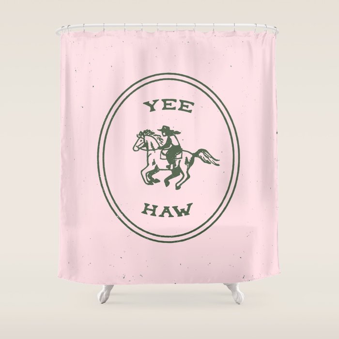 Yee Haw in Pink Shower Curtain Gallery Image 1