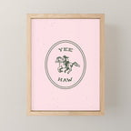 Yee Haw in Pink Mini Art Print Gallery Image 1