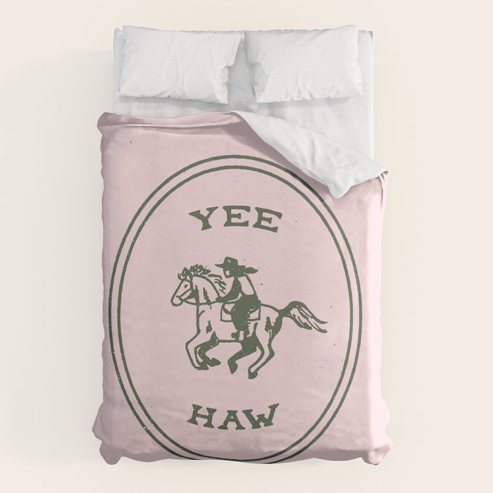 Yee Haw in Pink Duvet Cover Gallery Image 1