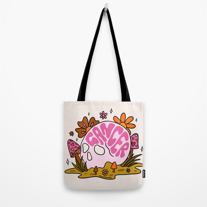 Cancer Skull Tote Bag Gallery Image 2