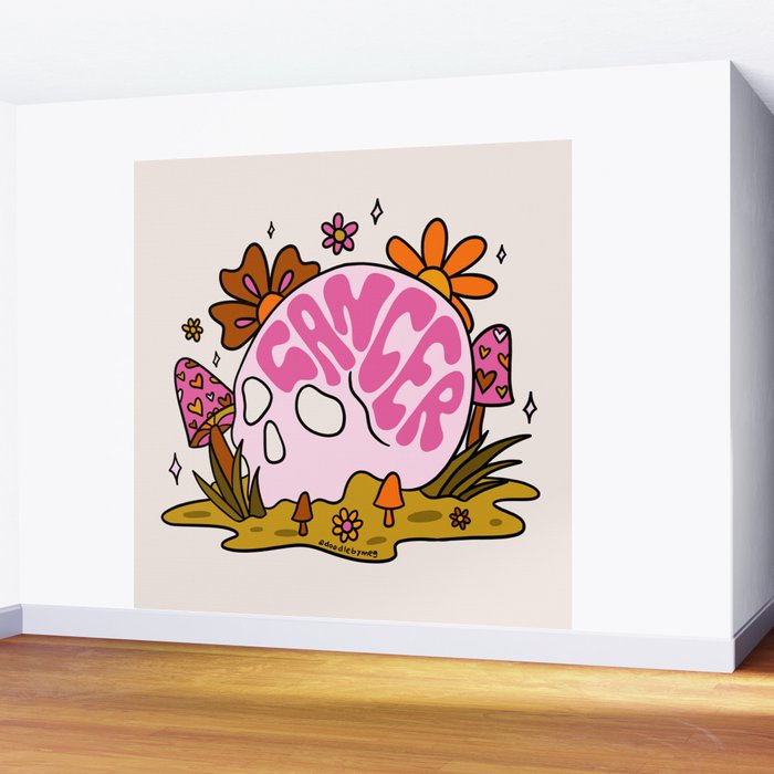 Cancer Skull Wall Mural Gallery Image 2