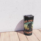 Bigfoot Hide And Seek Champion Funny Sasquatch Vintage Sunset Travel Mug Gallery Image 4