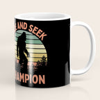 Bigfoot Hide And Seek Champion Funny Sasquatch Vintage Sunset Coffee Mug Gallery Image 1