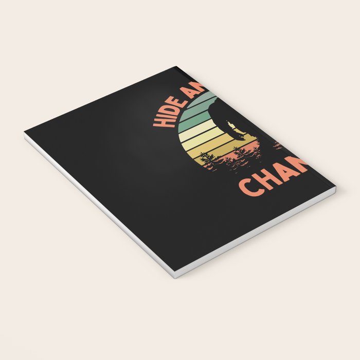 Bigfoot Hide And Seek Champion Funny Sasquatch Vintage Sunset Notebook Gallery Image 3