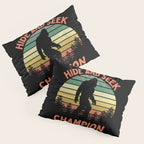 Bigfoot Hide And Seek Champion Funny Sasquatch Vintage Sunset Pillow Sham Gallery Image 3