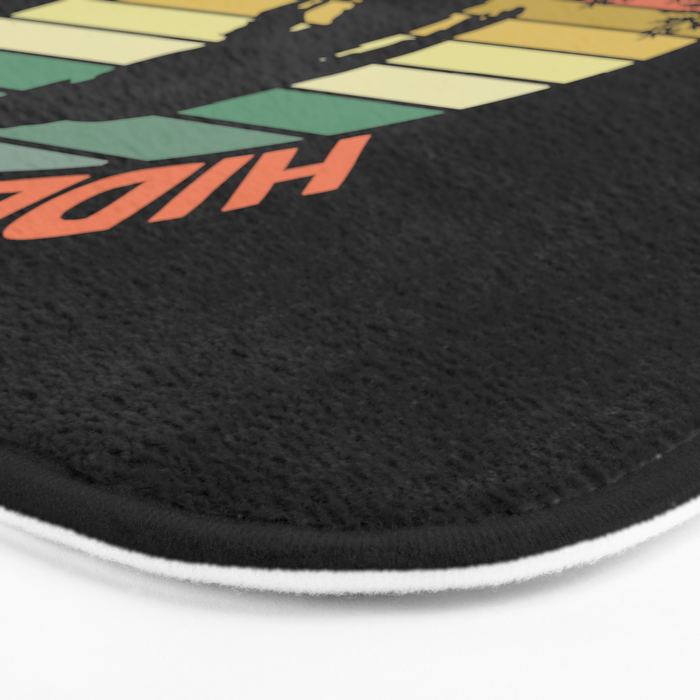 Bigfoot Hide And Seek Champion Funny Sasquatch Vintage Sunset Bath Mat Gallery Image 3