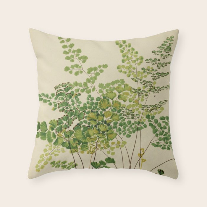 Maidenhair Ferns Throw Pillow Gallery Image 6