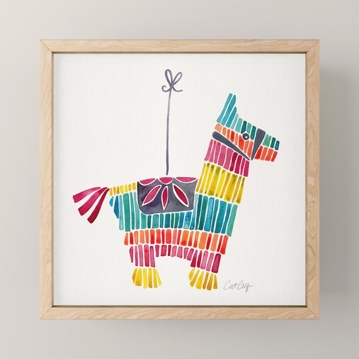 Mexican Donkey PinÌata â CMYK Palette Mini Art Print Gallery Image 1