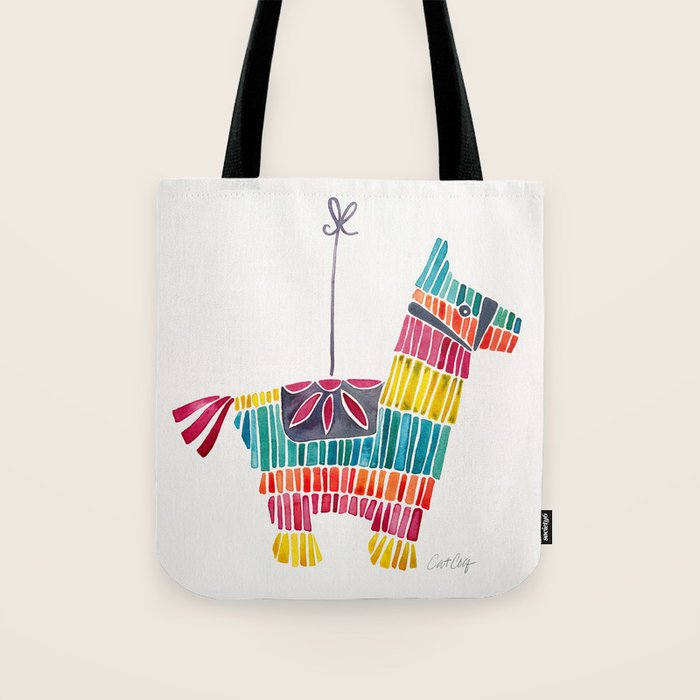 Mexican Donkey PinÌata â CMYK Palette Tote Bag Gallery Image 1