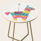 Mexican Donkey PinÌata â CMYK Palette Side Table Gallery Image 2