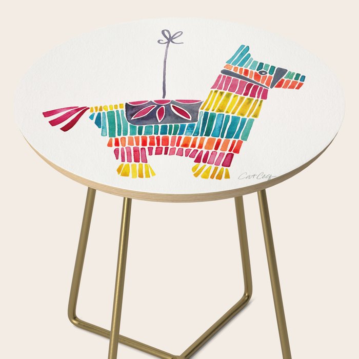 Mexican Donkey PinÌata â CMYK Palette Side Table Gallery Image 2