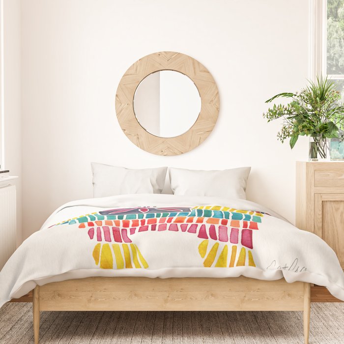 Mexican Donkey PinÌata â CMYK Palette Duvet Cover Gallery Image 3