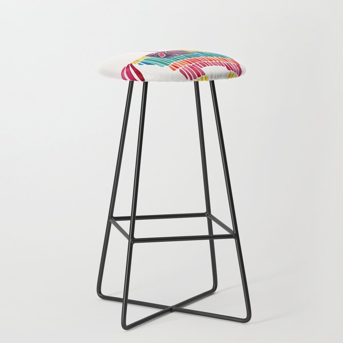 Mexican Donkey PinÌata â CMYK Palette Stool Gallery Image 1