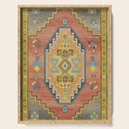 Moroccan Berber Geometric Rug Pattern Serving Tray Gallery Image 1