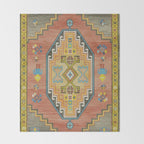 Moroccan Berber Geometric Rug Pattern Throw Blanket Gallery Image 2
