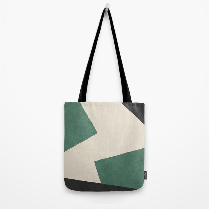 Graphic Edge Shapes - Green Tote Bag Gallery Image 2