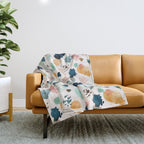 WILD WHIMS Abstract Watercolor Brush Strokes Throw Blanket Gallery Image 1