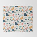WILD WHIMS Abstract Watercolor Brush Strokes Throw Blanket Gallery Image 2
