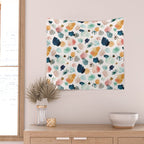 WILD WHIMS Abstract Watercolor Brush Strokes Wall Tapestry Gallery Image 2