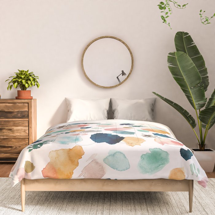 WILD WHIMS Abstract Watercolor Brush Strokes Comforter Gallery Image 3