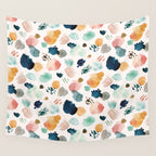 WILD WHIMS Abstract Watercolor Brush Strokes Wall Tapestry Gallery Image 4