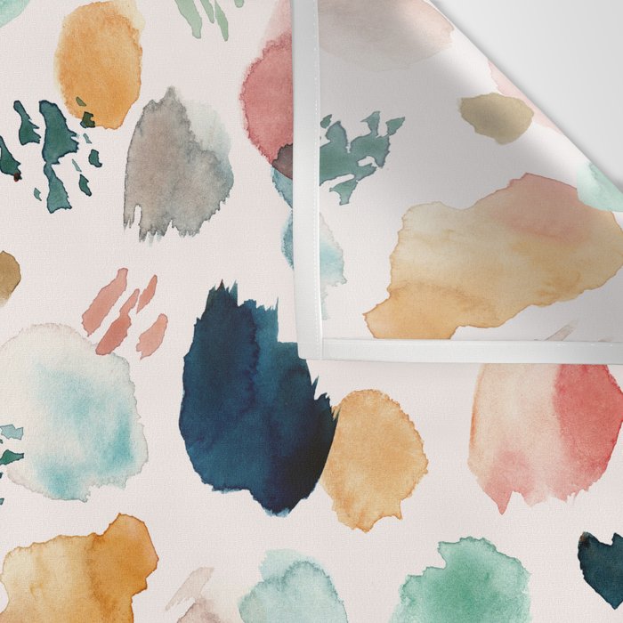 WILD WHIMS Abstract Watercolor Brush Strokes Wall Tapestry Gallery Image 3
