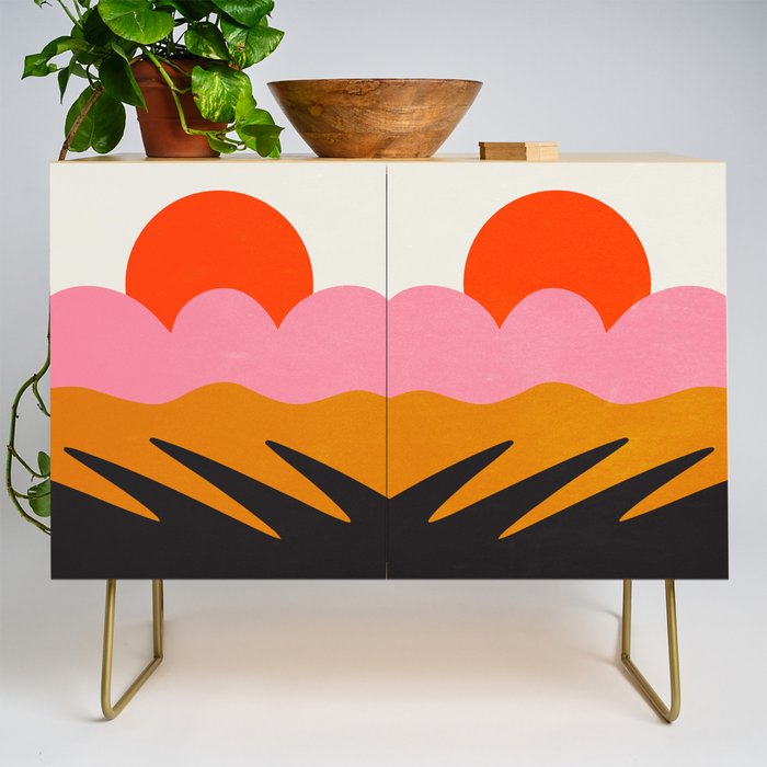 Landscape 02: Mid Century Abstraction Credenza Gallery Image 1
